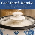 thumbnail image 6 of COOK WITH COLOR Rice Cooker, 6-Cup with Tempered Glass Lid, Floral Blue, 6 of 8