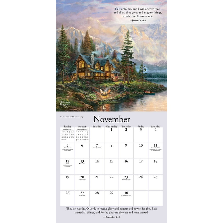 Thomas Kinkade Gardens of Grace with Scripture 2023 Wall Calendar (Other) -  Walmart.com