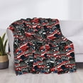 thumbnail image 3 of Rateoe Red And Blue Cars Pattern Flannel Throw Blanket, Ultra-soft Blanket for Bed, Couch, Car, Hypoallergenic Anti-pilling blanket-50"x40"(Horizontal), 3 of 6