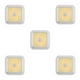 thumbnail image 1 of Bearachild Lámpara de escalera de gabinete de batería de luz nocturna inalámbrica PIR con sensor de movimiento LED Luz cálida de concha blanca cuadrada 5Conjunto, 1 of 6