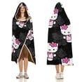thumbnail image 3 of Hello Kitty Blanket Hoodie, Wearable Blanket, Cloak Hooded Throw Blanket, Soft Warm Fluffy Blankets for Bed Couch Sofa, 3 of 8