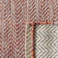 thumbnail image 5 of SAFAVIEH Courtyard Blazhe Chevron Indoor/Outdoor Area Rug, Red/Beige, 4' x 4' Square, 5 of 7