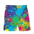 thumbnail image 5 of lcziwo Big and Tall Shorts for Men Fashion Graffiti Print Swim Trunks Summer Casual Drawstring Waist Board Shorts 2025 Hawaiian Vacation Shorts with Pockets Fall Savings Multicolor L, 5 of 8
