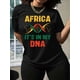 thumbnail image 1 of 1pc Africa "It'S in My DNA" Graphic Tee, Women'S Casual Crew Neck Short Sleeve T-Shirt, 100% Polyester Knit Fabric, All-Season Comfort Fit, 1 of 7
