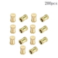 thumbnail image 4 of HUGFEGWE M4x8mm Female Thread Knurled Nuts,200PCS Hx5mm OD Brass Threaded Insert Embedment Nuts Hydraulic Welded Joint Injection Molding Assortment Kit for 3D Printing Injection Molding CJB91-25041, 4 of 6