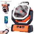 thumbnail image 1 of Ventilador de camping TDLOL de 20000 mAh con linterna LED, temporizador de 8 horas y 270°, 1 of 8