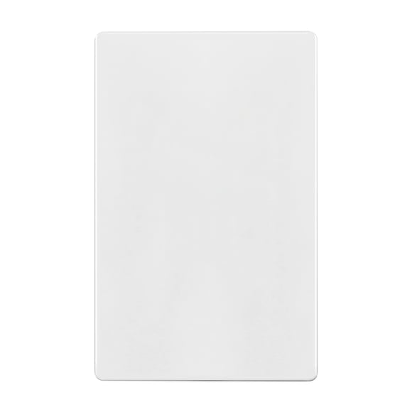 Placa ciega ENERLITES de 1 módulo, 12 x 7,5 cm, sin tornillos, blanca