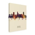 thumbnail image 2 of Trademark Fine Art 'Raleigh North Carolina Skyline Portrait III' Canvas Art by Michael Tompsett, 2 of 3