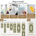 thumbnail image 6 of Vintage Ethnic Floral Window Privacy Film Retro Green Classical Bohemian Style Decorative Glass Window Film UV Blocking Static Cling Non-Adhesive Sticker Covering for Home Door 17.7 x 39.3 inches, 6 of 7
