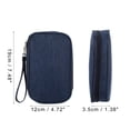 thumbnail image 4 of Organizador Electrónico Único de Bargains, Doble Capa, Bolsa Portátil Impermeable para Cables, Color Azul, 7.48"x4.72"x1.38", 4 of 6