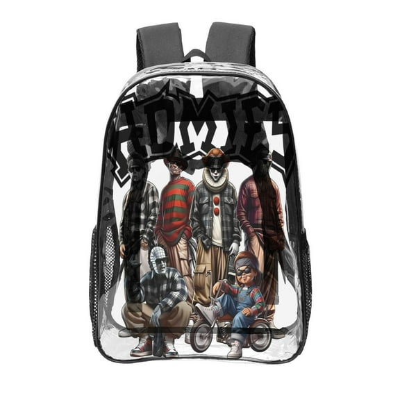 Homies Pattern Transparent Backpack Lightweight And fashionable Showcasing Personality And Leading The Trend
