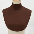 thumbnail image 2 of Duoif Fake Collar, Lady's Autumn Collar Modal Collar Neck Neck Monochrome Base Shirt Detachable Collars for Women Coffee S, 2 of 3