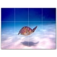 thumbnail image 1 of Picture-Tiles.com: Turtle Ceramic Tile Wall Mural WAL501053-43S. 17"W x 12.75"H using (12) 4.25" x 4.25" Ceramic Tiles-Satin Finish, 1 of 3