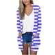 thumbnail image 2 of Chaquetas y abrigos casuales sin capucha de manga larga para mujer Chaqueta de moda para mujer Chaqueta de manga larga con estampado de rayas Abrigo casual Tops/chaqueta Abrigo para mujer, 2 of 5