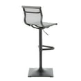 thumbnail image 6 of Lumisource Mirage Contemporary Barstool in Black Metal and Silver Mesh Fabric, 6 of 7