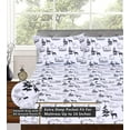 thumbnail image 3 of Ruvanti Flannel Sheets Queen Size - 100% Cotton Brushed Flannel Bed Sheet Sets - Deep Pockets 16 inches (Fits up to 18") - All Seasons Breathable & Super Soft - Warm & Cozy - 4 Pcs - Christmas Moose, 3 of 9