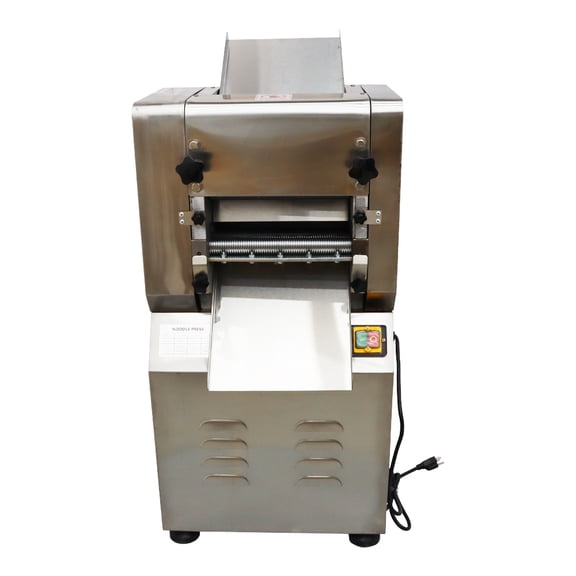 Electric Dough Roller Sheet Pasta Maker Dumpling Skin Noodle Pressing Making Machine with 1mm and 2mm Cutter 110V 9.4 Inch Roller