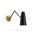 thumbnail image 4 of Alora Lighting WV578925WHAG Daniel 11" Tall Wall Sconce - White / Aged Gold, 4 of 7