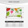 thumbnail image 4 of Rateoe Cartoon Vegetables Pattern Pillow Covers with Invisible Zipper(Pillows are not Included) Standard Pillowcases-14"x20", 4 of 6