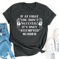 thumbnail image 2 of Tops de Mujer Elegantes Blusas Casuales Camisas de Moda Suelta Cuello Redondo Estampado de Letras Camiseta de Manga Corta Odeerbi ODB167043, 2 of 8