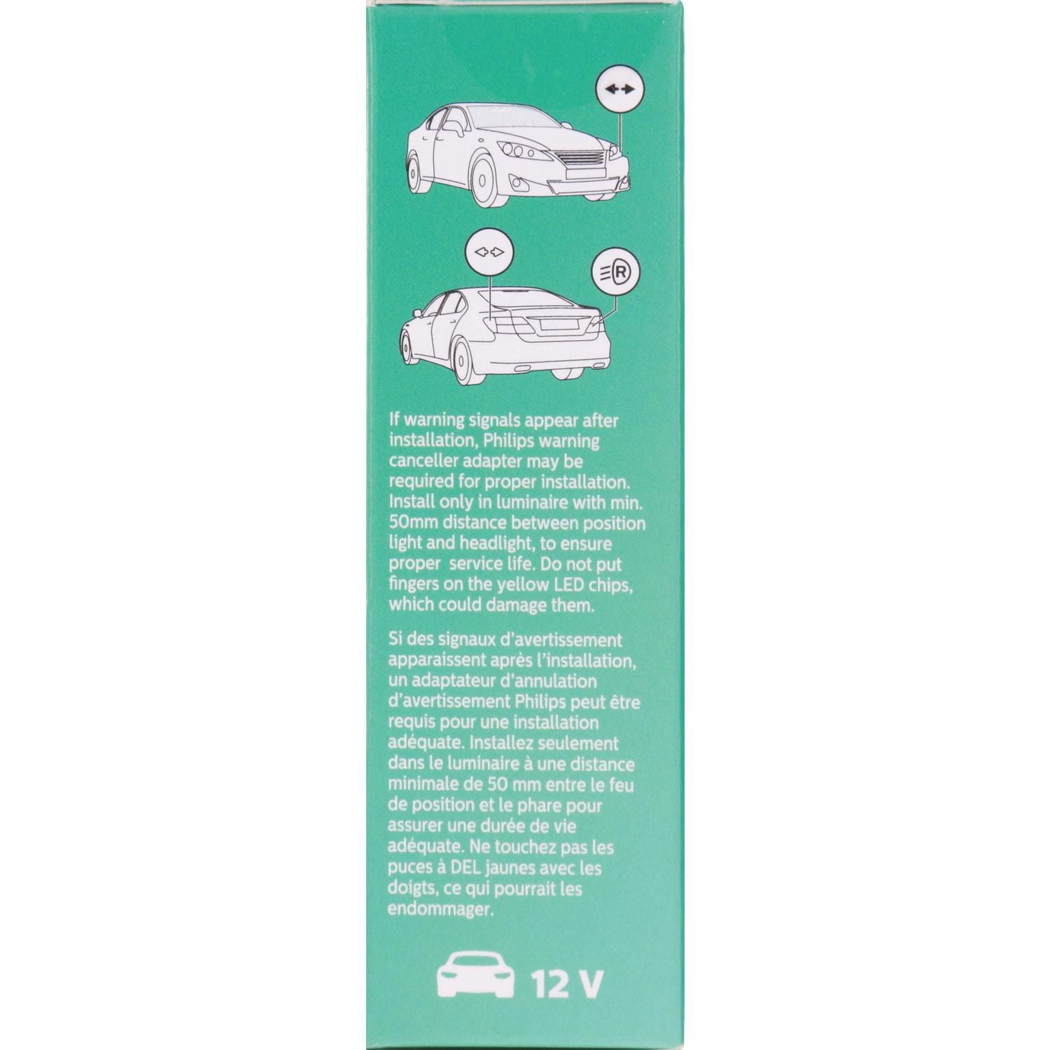 Philips 1156 Ultinon LED,blanc ,  Ampoule pour clignotantvoiture,un paquet de 2