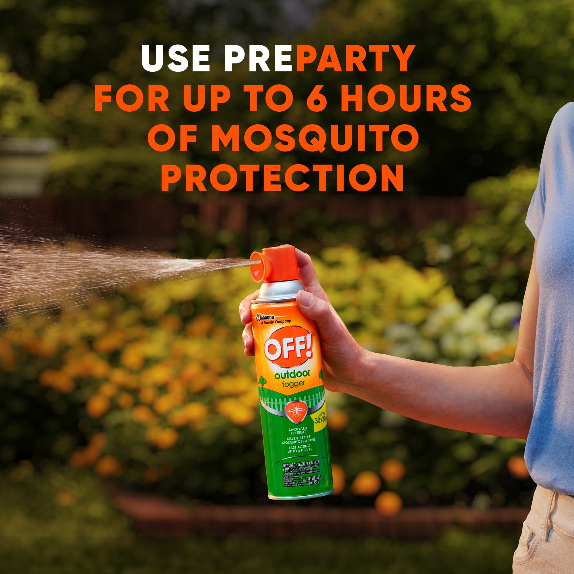 (4 pack) OFF! Outdoor Mosquito Fogger, Campsite Insecticide with up to 6 Hours of Protection, 12 oz