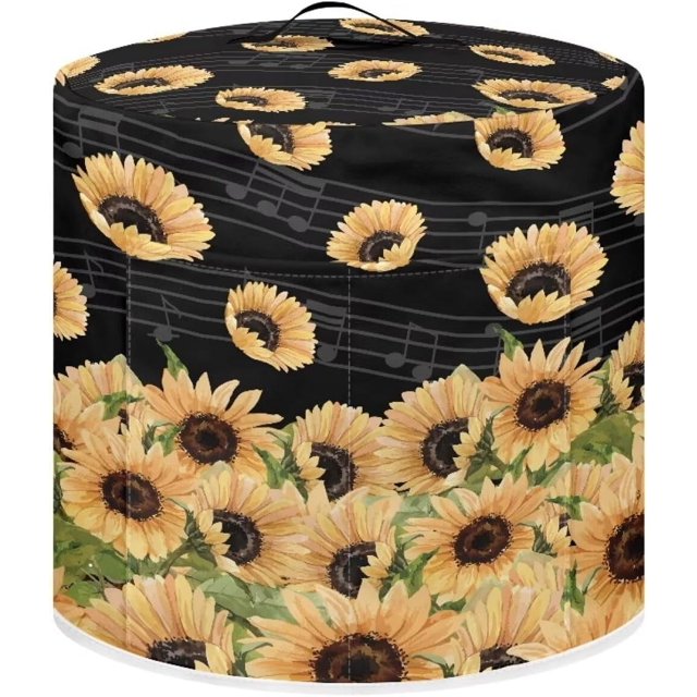 Dust Cover for Kitchen Instant Pot Accessories for 6 Quart Pressure Cooker Air Fryer Rice Cooker Kitchen Appliance with Top Handle and Accessories Pockets, Sunflowers-14