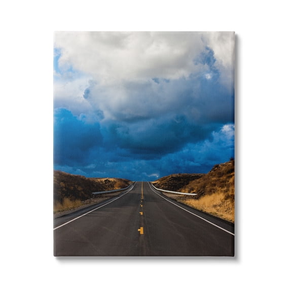 Stupell Industries Highway Road Low Hanging Clouds Rural Countryside Photograph Gallery Wrapped Canvas Print Wall Art, Design by Steve Smith