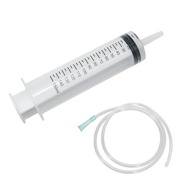 150ml Syringe ,Plastic Syringe with 40 Inches Plastic Tubing for Plant Irrigation, Perfumes, Inks, Feeding Pets