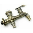 thumbnail image 4 of 2 Outlet Wall Mounted Faucet Vintage Engraving Dragon Pattern Faucet Brass Tap for Washing Machine Garden Car Wash, 4 of 5