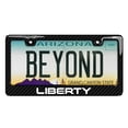 thumbnail image 2 of Jeep Liberty Black Real 3K Carbon Fiber Finish ABS Plastic License Plate Frame, 2 of 8