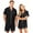 Gray, variant on Dwelliawo Mens Cotton Pajama Sets Short Sleeve Sleepwear Button Down Loungewear Pjs with Pockets Black 2xL