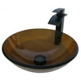 thumbnail image 2 of Novatto TY Glass Circular Vessel Bathroom Sink with Faucet, 2 of 2