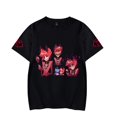 thumbnail image 3 of Hazbin Hotel Unisex Impreso Camiseta de manga corta Unisex Loose Casual Top de manga corta Dorado/XX6XL, 3 of 4