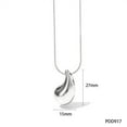 thumbnail image 1 of Collar de gota de agua caliente de moda, acero de titanio pulido a mano, galvanoplastia en horno de vacío, collar de gota de agua con coma tridimensional, 1 of 5