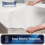 All-in-One Bed Bug Blocker Water Resistant Zippered Mattress Protector, Twin-XL