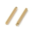 thumbnail image 2 of 50 pc Ion Plating(IP) 304 Stainless Steel Pendants Cuboid/Bar Charm Real 18K golden Plated 22.5x2.5x2mm Hole: 1.4mm, 2 of 3