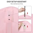 thumbnail image 4 of Cesta delgada de 60 l con tapa, cesta estrecha para lavandería con asa, plegable, para ropa sucia, cesta portátil y delgada, organizador de almacenamiento (25.6 pulgadas), 4 of 7