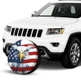 thumbnail image 2 of KAKALAD American Flag Eagle 01 Spare Tire Cover Universal Vehicle Accessories Buckle Car Tools 14”in, 2 of 6