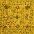 thumbnail image 1 of Ahgly Company Indoor Square Oriental Yellow Traditional Area Rugs, 3' Square, 1 of 4
