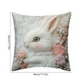 thumbnail image 3 of YingYouFu Easter Throw Pillow Covers Lmitation Embroidery Printing Around The Rabbit Printed Decorative Pillow Case Cushion Cover Home Decoration, 3 of 6