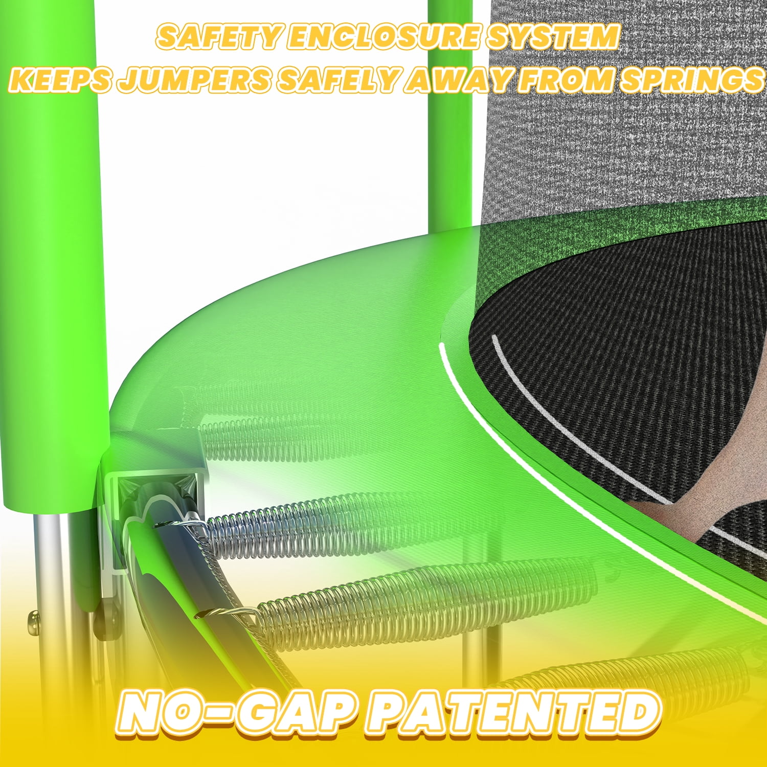 Leumius 14ft Trampoline with Basketball Hoop,Heavy-Duty Outdoor Trampoline with with Enclosure Net,Upgraded Kids Recreational Trampoline for Family,Green