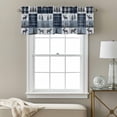 thumbnail image 3 of Navy Blue Plaid Kitchen Curtain Valances for Windows Farmhouse Short Curtains, Farmhouse Animals Tree Vintage Rod Pocket Valance Curtain for Bedroom Cafe Living Room 54"x18", 3 of 8