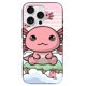 thumbnail image 1 of Funda de TPU Kawaii Axolotl para iPhone 16 Pro: ultrafina, a prueba de golpes, antiamarilleo, resistente a arañazos, compatible con carga inalámbrica, agarre mejorado, estilo negro., 1 of 7