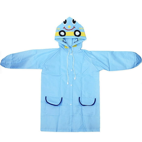 Yuncity Rain Coats For Kids Boy Girl Cartoon Long Rainwear Hooded Waterproof Toddler Coat Jacket Raincoat One Size