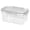 Clear 1050Ml, variant on 1 Pc Small Stackable Organizer Bin Hinged Lid Clear Storage Box Kitchen Plastic Food Storage Container Set with Airtight Lids Reusable Leftover Lunch Boxes for Office Fridge Kitchen, Clear 1050Ml