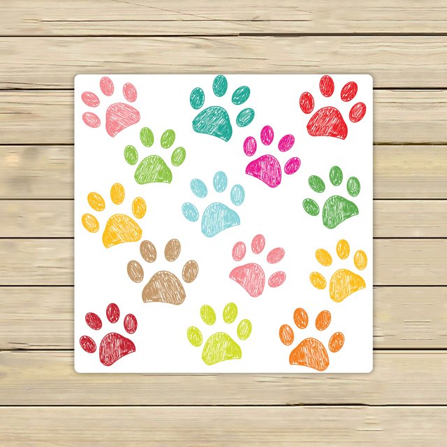 ABPHQTO Colorido Doodle Paw Toallas Playa Baño Piscina Sprot Viaje Mano Spa Toalla 33x33 cm