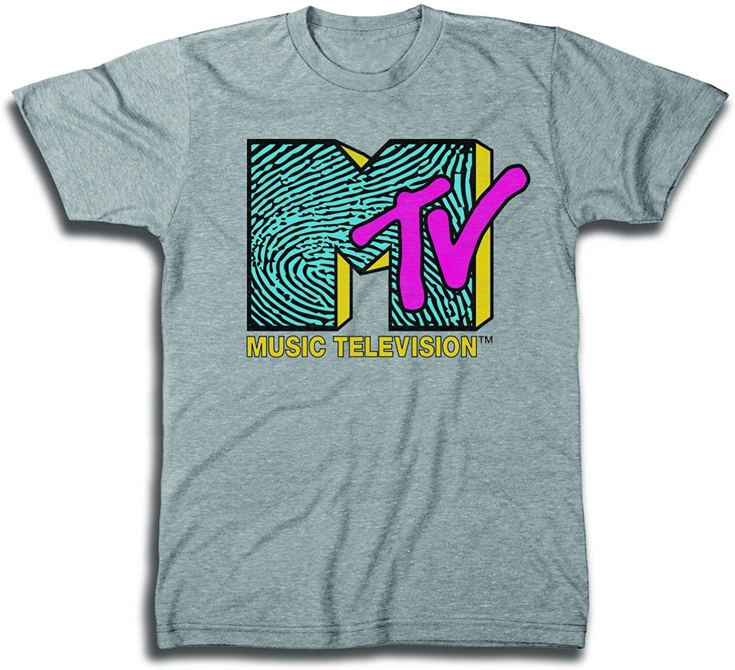 MTV MTV Mens Shirt with Checkerboard TBT Mens 1980's Clothing I
