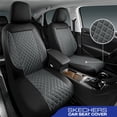 thumbnail image 2 of Fundas de Asiento para Auto Skechers Lujo Piel Sintética Impermeable Gris, 2 of 8