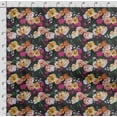 thumbnail image 4 of Soimoi Watercolor Floral Print, Velvet Fabric, Decor Sewing Fabric by The Yard 54 Inch Wide,Decorative Fabric for Upholstery and Home Accents, Pink & Black, 4 of 5